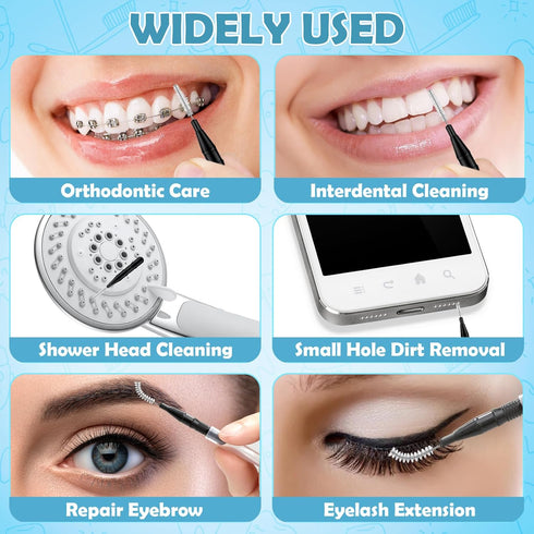 120 Pieces Braces Flossers for Cleaner Interdental Brushes Between Teeth, Toothpick Dental Tooth Flossing with Soft Bristles 360° Bendable Oral De...